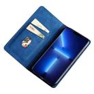 For vivo V50 Lite 5G Skin Feel Magnetic Leather Phone Case(Blue) - 3