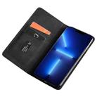 For vivo V50 Lite 5G Skin Feel Magnetic Leather Phone Case(Black) - 3