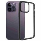 For iPhone 15 Pro Frosted TPU + Transparent PC Phone Case(Black) - 1