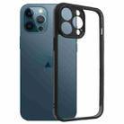 For iPhone 12 Pro Frosted TPU + Transparent PC Phone Case(Black) - 1