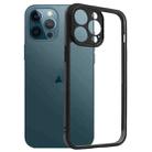 For iPhone 12 Pro Max Frosted TPU + Transparent PC Phone Case(Black) - 1