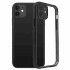 For iPhone 11 Frosted TPU + Transparent PC Phone Case(Black) - 1