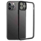 For iPhone 11 Pro Frosted TPU + Transparent PC Phone Case(Black) - 1