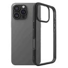 For iPhone 16 Pro Max Frosted TPU + Transparent PC Phone Case(Black) - 1