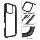 For iPhone 16 Pro Max Frosted TPU + Transparent PC Phone Case(Black) - 3