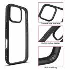 For iPhone 16 Pro Frosted TPU + Transparent PC Phone Case(Black) - 3