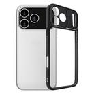 For iPhone 17 Pro Max Frosted TPU + Transparent PC Phone Case(Black) - 1