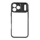 For iPhone 17 Pro Max Frosted TPU + Transparent PC Phone Case(Black) - 2