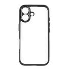 For iPhone 17 Frosted TPU + Transparent PC Phone Case(Black) - 2