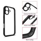 For iPhone 17 Frosted TPU + Transparent PC Phone Case(Black) - 3