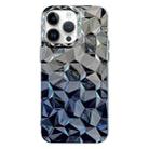 For iPhone 14 Pro Max Electroplating Honeycomb Edged TPU Gradient Phone Case(Blue) - 1