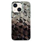 For iPhone 13 Electroplating Honeycomb Edged TPU Gradient Phone Case(Black) - 1