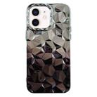 For iPhone 12 Electroplating Honeycomb Edged TPU Gradient Phone Case(Black) - 1