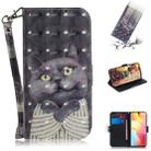 For Xiaomi Mi Note 10 Lite 3D Painted Pattern Magnetic Attraction Horizontal Flip Leather Case with Holder & Card Slot & Wallet & Lanyard(Embrace Cat) - 1