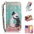 For Xiaomi Mi Note 10 Lite 3D Painted Pattern Magnetic Attraction Horizontal Flip Leather Case with Holder & Card Slot & Wallet & Lanyard(Black White Cat) - 1