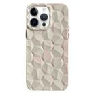 For iPhone 13 Pro Max Honeycomb Edged TPU Phone Case(White) - 1