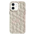 For iPhone 12 Honeycomb Edged TPU Phone Case(White) - 1