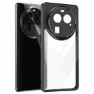 For OPPO Find X6 Frosted TPU + Transparent PC Phone Case(Black) - 1