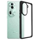 For OPPO Reno11 Pro 5G Global Frosted TPU + Transparent PC Phone Case(Black) - 1