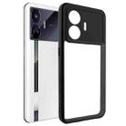 For Realme GT Neo5 SE Frosted TPU + Transparent PC Phone Case(Black) - 1