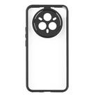 For Realme 14 Pro+ Frosted TPU + Transparent PC Phone Case(Black) - 2