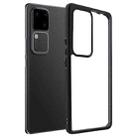 For vivo S18 / S18 Pro Frosted TPU + Transparent PC Phone Case(Black) - 1