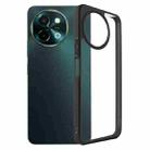 For vivo Y38 5G / T3x / Y200i Frosted TPU + Transparent PC Phone Case(Black) - 1