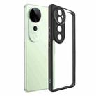 For vivo S19 Pro Frosted TPU + Transparent PC Phone Case(Black) - 1