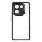 For vivo iQOO Z9s Pro Frosted TPU + Transparent PC Phone Case(Black) - 2