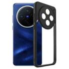 For vivo X200 Frosted TPU + Transparent PC Phone Case(Black) - 1