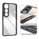 For vivo V50 Lite 5G Frosted TPU + Transparent PC Phone Case(Black) - 3