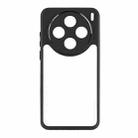 For vivo X200s Frosted TPU + Transparent PC Phone Case(Black) - 2