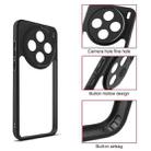 For vivo X200s Frosted TPU + Transparent PC Phone Case(Black) - 3