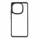 For vivo iQOO Z10 Turbo Frosted TPU + Transparent PC Phone Case(Black) - 2