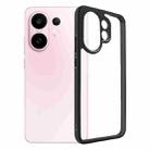 For vivo S30 Frosted TPU + Transparent PC Phone Case(Black) - 1