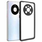 For Huawei Mate 40 Frosted TPU + Transparent PC Phone Case(Black) - 1