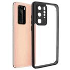 For Huawei P40 Pro Frosted TPU + Transparent PC Phone Case(Black) - 1