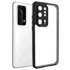 For Huawei P40 Pro+ Frosted TPU + Transparent PC Phone Case(Black) - 1