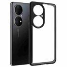 For Huawei P50 Pro Frosted TPU + Transparent PC Phone Case(Black) - 1