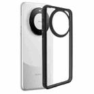 For Huawei Mate 60 Pro Frosted TPU + Transparent PC Phone Case(Black) - 1