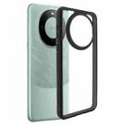 For Huawei Mate 60 Frosted TPU + Transparent PC Phone Case(Black) - 1