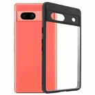 For Google Pixel 7a Frosted TPU + Transparent PC Phone Case(Black) - 1