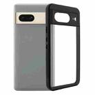 For Google Pixel 8 Frosted TPU + Transparent PC Phone Case(Black) - 1