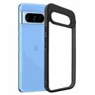 For Google Pixel 9 Frosted TPU + Transparent PC Phone Case(Black) - 1