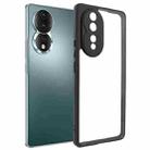 For Honor 80 Frosted TPU + Transparent PC Phone Case(Black) - 1