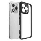 For Honor 400 Lite Global Frosted TPU + Transparent PC Phone Case(Black) - 1