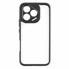 For Honor 400 Lite Global Frosted TPU + Transparent PC Phone Case(Black) - 2