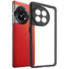 For OnePlus ACE 2 Frosted TPU + Transparent PC Phone Case(Black) - 1