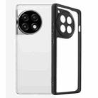 For OnePlus Ace 3 / 12R Frosted TPU + Transparent PC Phone Case(Black) - 1