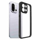 For OnePlus 13T Frosted TPU + Transparent PC Phone Case(Black) - 1